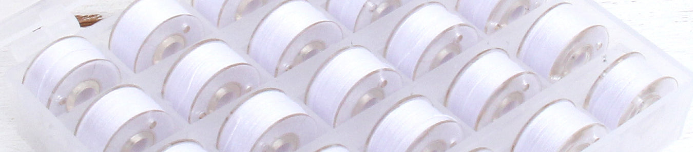 Pre-wound Class 15 bobbins - Polyester white thread – Sew and