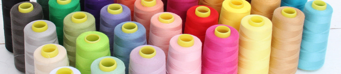 Four Cone Set of Polyester Serger Thread - Neon Yellow 823 - 2750 Yards Each