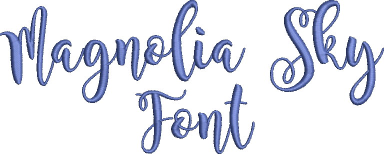 Magnolia Sky Font Machine Embroidery Design Set - Alphabet Letters BX Font - Download 9 Formats and 3 Sizes - Threadart.com