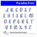 Paradise Script Font Machine Embroidery Design Set - Alphabet Letters BX Font - Download 9 Format and 1" to 3" - Threadart.com