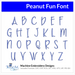 Peanut Fun Font Machine Embroidery Design Set - Alphabet Letters BX Font - Download 9 Format and 3 Sizes - Threadart.com