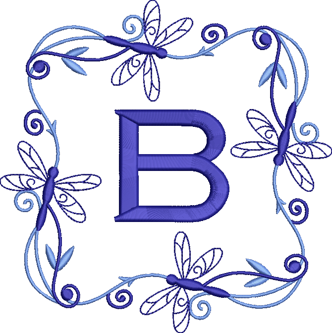 Floral Square Monogram Frame Embroidery Design Instant Download - 3 Sizes - 8 Formats - ThreadArt - Threadart.com