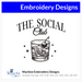 Old Fashion Social Club Sketch Embroidery Design Instant Download - 3 Sizes - 8 Formats - Threadart.com