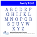 Avery Block Font Machine Embroidery Design Set - Alphabet Letters BX Font - Download 9 Format and 0.75" 1", 1.25" and 1.5" - Threadart.com