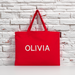 Blank Canvas Tote - Red - 100% Cotton - 12x16- For Books, Beach, Trips, Parties and More - Threadart.com