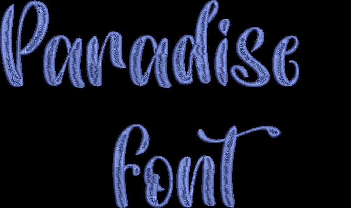 Paradise Script Font Machine Embroidery Design Set - Alphabet Letters BX Font - Download 9 Format and 1" to 3" - Threadart.com