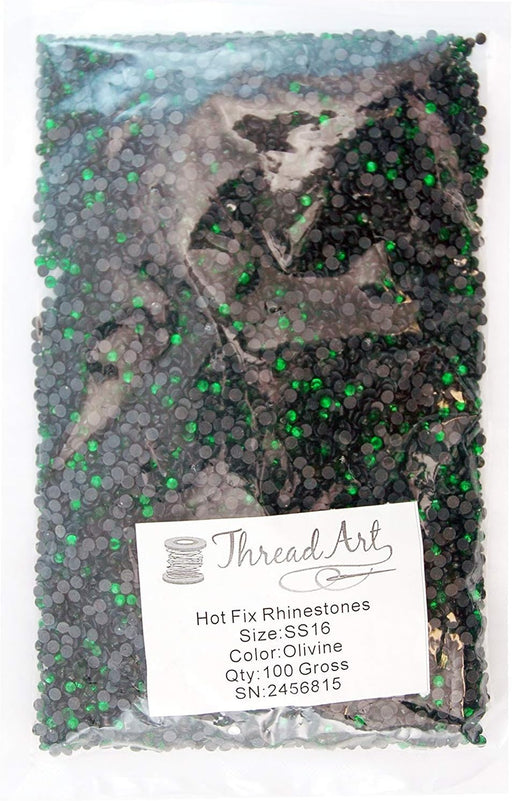 SS16 Olivine Rhinestones Bulk 100 Gross - Threadart.com