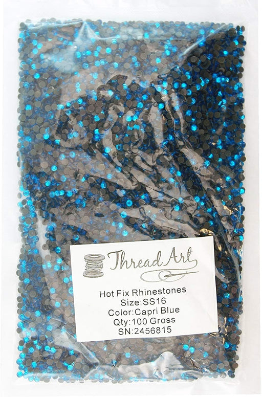 SS16 Capri Blue Rhinestones Bulk 100 Gross - Threadart.com