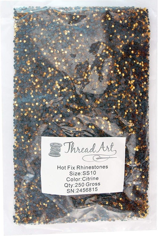 SS10 Citrine Rhinestones Bulk 250 Gross - Threadart.com