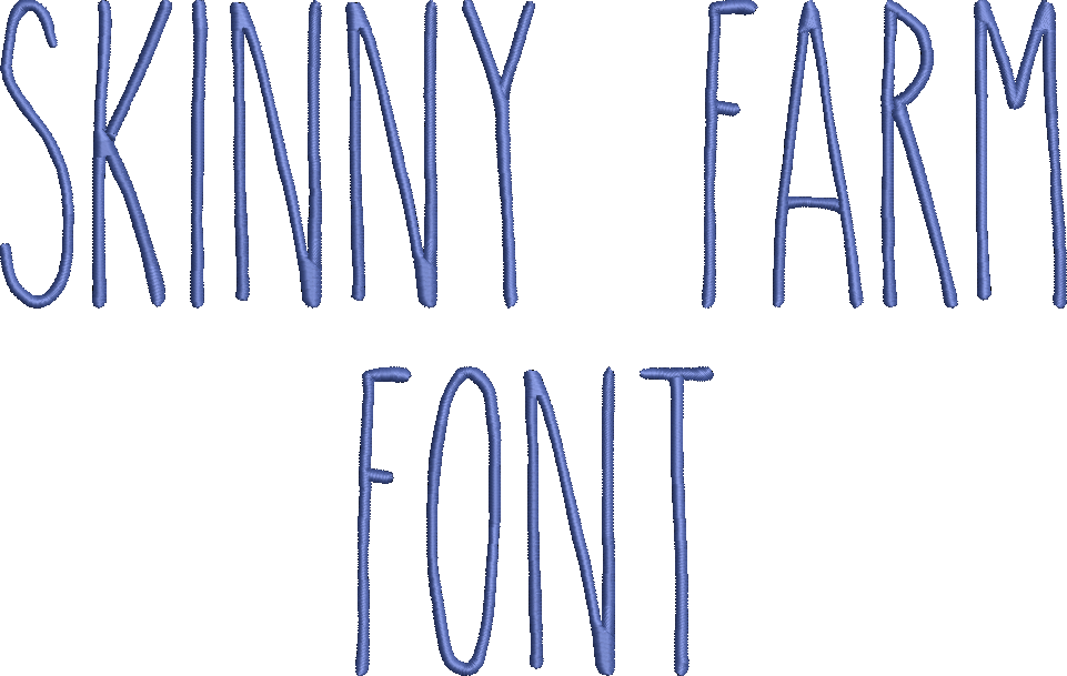 Skinny Farm Font Machine Embroidery Design Set - Alphabet Letters BX Font - Download 9 Formats and 4 Sizes - Threadart.com