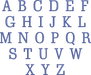 Avery Block Font Machine Embroidery Design Set - Alphabet Letters BX Font - Download 9 Format and 0.75" 1", 1.25" and 1.5" - Threadart.com