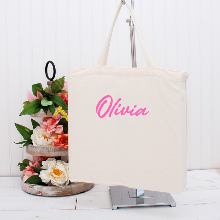 Personalized Canvas Tote Bags - Custom Name or Word - Threadart.com