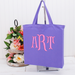 Monogrammed Canvas Tote Bag - Embroidered Initials - Threadart.com