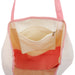 Extra Large Natural Canvas Tote Bag With Light Pink Handles - 22"x16"x6" - Threadart.com