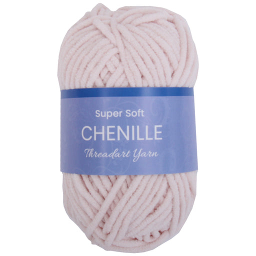 Super Soft Chenille Yarn - #5 - Blush Pink - 50 gram skeins - 60 yds - Threadart.com