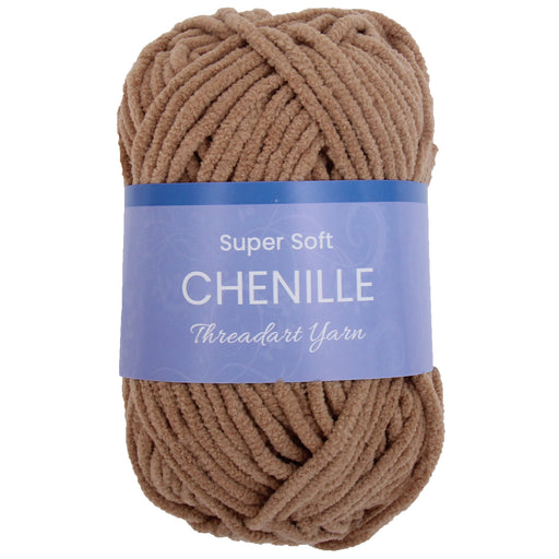 Super Soft Chenille Yarn - #5 - Camel - 50 gram skeins - 60 yds - Threadart.com