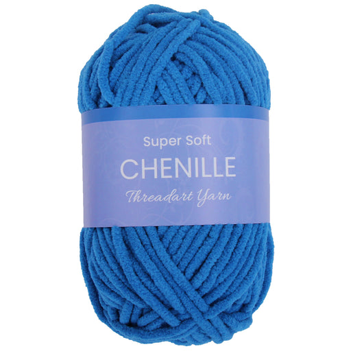 Super Soft Chenille Yarn - #5 - Dark Turquoise - 50 gram skeins - 60 yds - Threadart.com