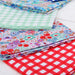 16 Fat Quarter Bundle - Spring Picnic Collection - 8 Floral Prints & 8 Gingham Prints - Threadart.com