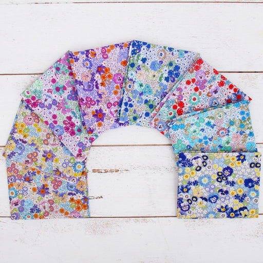 Eight Fat Quarter Bundle - Spring Picnic Collection - 8 Floral Prints - Threadart.com