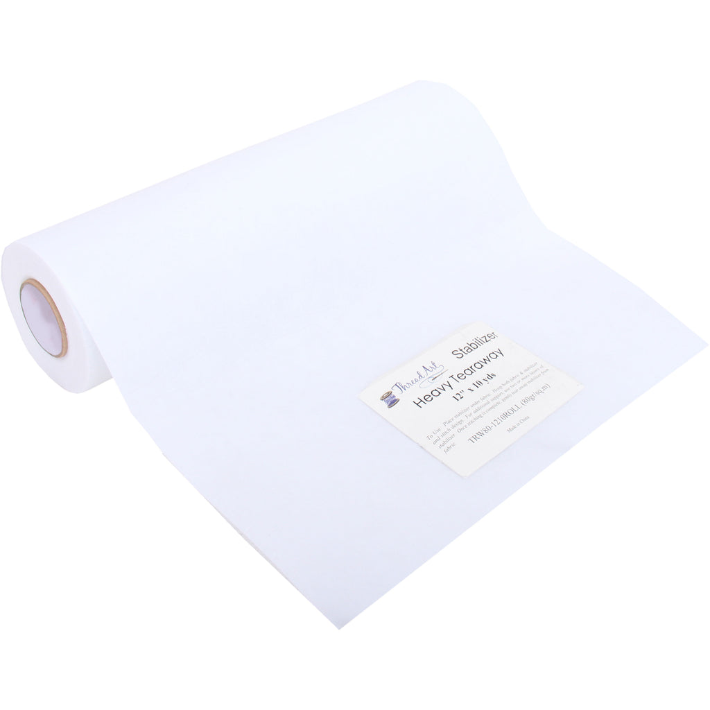  Threadart Sticky Back Tearaway Embroidery Stabilizer, 9.5 x  10 yd Roll, for Machine Embroidery