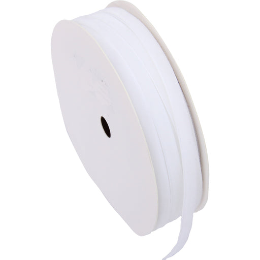 White Velvet Ribbon - Thin 1/4" Wide Roll - 5 Yard Roll - Threadart.com