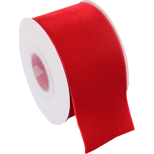 Red Velvet Ribbon - Wide 2 1/4" Roll - 5 Yards - Threadart.com