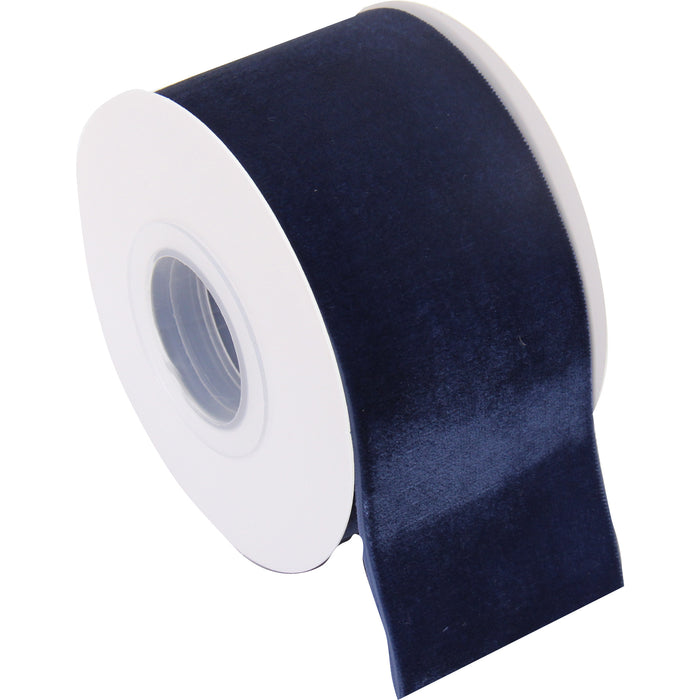 Navy Velvet Ribbon - Wide 2 1/4" Roll - 5 Yards - Threadart.com