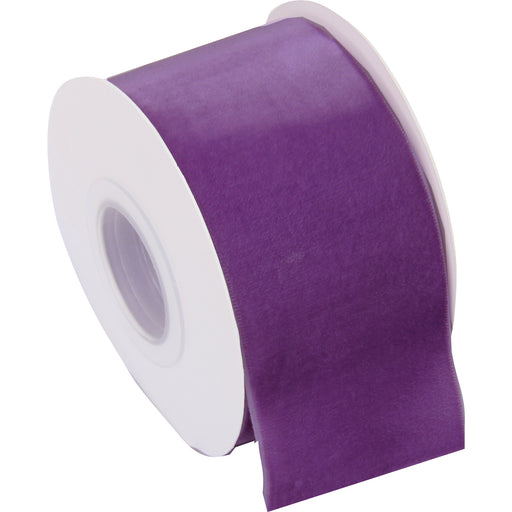 Grape Velvet Ribbon - Wide 2 1/4" Roll - 5 Yards - Threadart.com