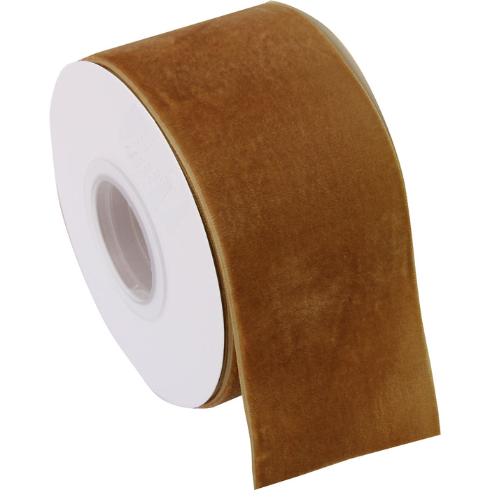 Copper Velvet Ribbon - Wide 2 1/4" Roll - 5 Yards - Threadart.com