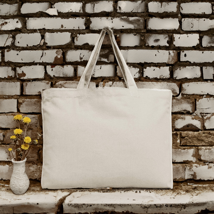 Blank Canvas Tote - Natural - 100% Cotton - 12x16- For Books, Beach, Trips, Parties and More - Threadart.com