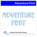 Adventure Font Machine Embroidery Design Set -  Monogramming Alphabet Letters BX Font - Download 9 Formats and 3 Sizes - Threadart.com