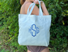 Monogrammed Canvas Tote Bag - Embroidered Initials - Threadart.com