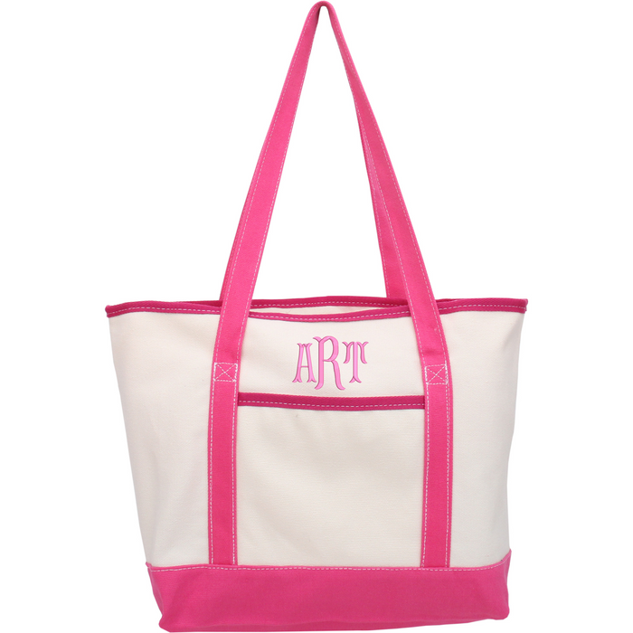 Personalized Boat Tote Bag  - Embroidery Monogram - Threadart.com