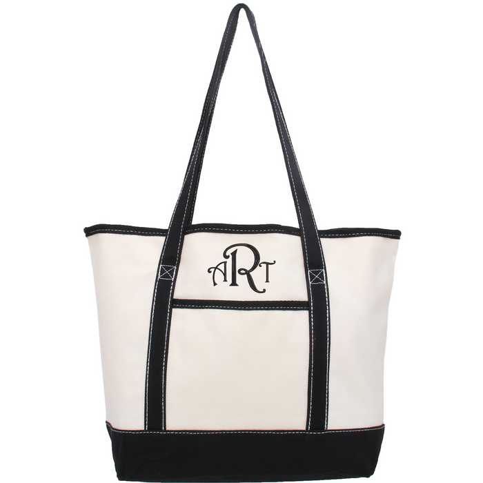 Personalized Boat Tote Bag  - Embroidery Monogram - Threadart.com