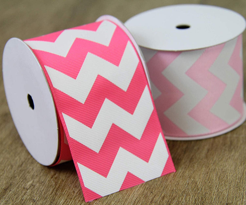 Chevron Striped Grosgrain Ribbon Set - 19 Colors - 1 1/2" Wide x 5 Yard Rolls - Threadart.com