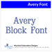 Avery Block Font Machine Embroidery Design Set - Alphabet Letters BX Font - Download 9 Format and 0.75" 1", 1.25" and 1.5" - Threadart.com