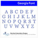 Georgia Font Machine Embroidery Design Set - Alphabet Letters Numbers BX Font - Download 9 Format and 1" to 3" - Threadart.com