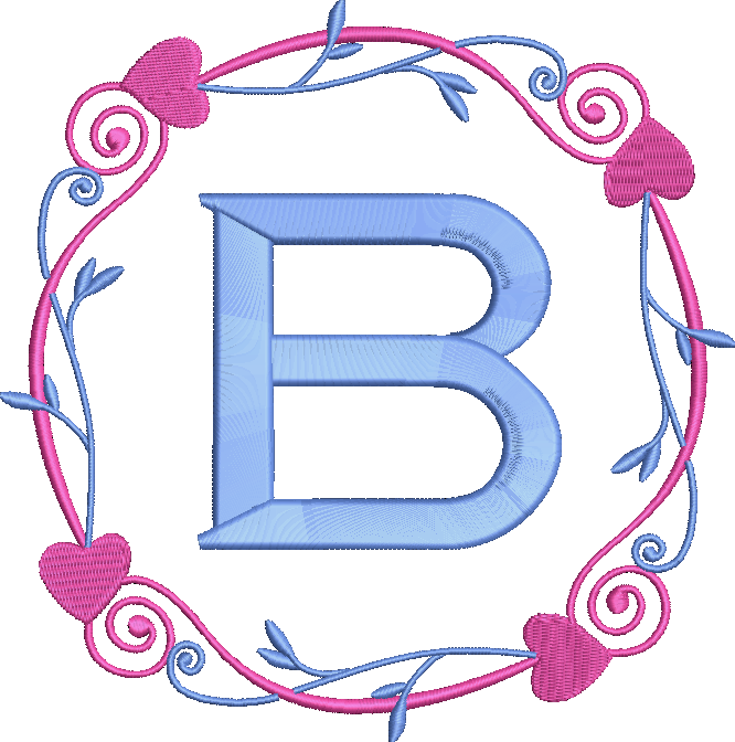 Heart Monogram Frame Embroidery Design Instant Download - 3 Sizes - 8 Formats - ThreadArt - Threadart.com