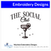 Margarita Social Club Sketch Embroidery Design Instant Download - 3 Sizes - 8 Formats - ThreadArt - Threadart.com