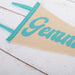 Custom Pennant With Name in Cursive Font - Threadart.com