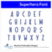 Superhero Font Machine Embroidery Design Set -  Fun Block Alphabet Letters BX Font - Download 9 Formats and 4 Sizes -1 to 2.5" - Threadart.com