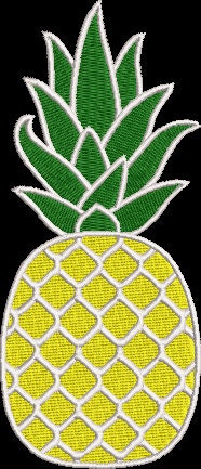 Pineapple Embroidery Design Instant Download Cute Beach Summer - 3 Sizes - 8 Formats - ThreadArt - Threadart.com