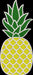 Pineapple Embroidery Design Instant Download Cute Beach Summer - 3 Sizes - 8 Formats - ThreadArt - Threadart.com