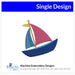 Sailboat Embroidery Design Instant Download Cute Summer Sailing - 3 Sizes - 8 Formats - ThreadArt - Threadart.com