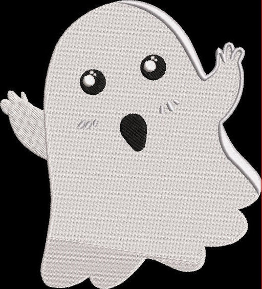 Cute Ghost Embroidery Design Instant Download Cute Halloween - 3 Sizes - 8 Formats - ThreadArt - Threadart.com