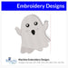 Cute Ghost Embroidery Design Instant Download Cute Halloween - 3 Sizes - 8 Formats - ThreadArt - Threadart.com