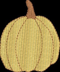 Pumpkin Row Embroidery Design Instant Download  - 3 Sizes - 8 Formats - ThreadArt - Threadart.com