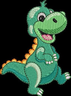 Cute Walking Dinosaur Embroidery Design Instant Download  - 3 Sizes - 8 Formats - ThreadArt - Threadart.com