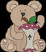 School Bear with Apple Embroidery Design Instant Download  - Multiple Sizes - 8 Formats - ThreadArt - Threadart.com