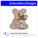 School Bear with Apple Embroidery Design Instant Download  - Multiple Sizes - 8 Formats - ThreadArt - Threadart.com